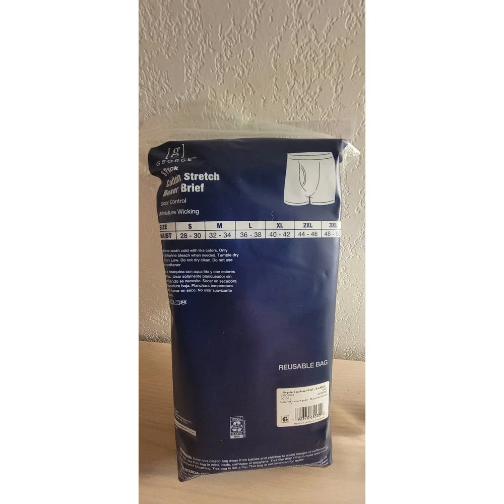 George cotton Stretch boxer Briefs Dark Colors Size XL‎